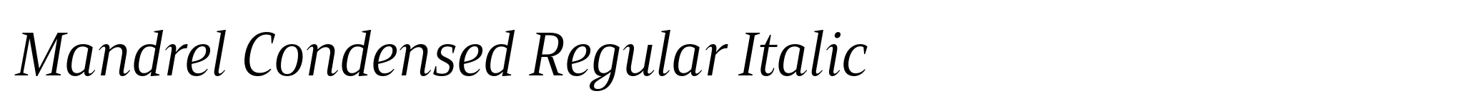 Mandrel Condensed Regular Italic image